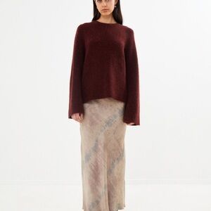 Rabens Saloner (XS) Mixture Bias Tail Skirt Silver Combo